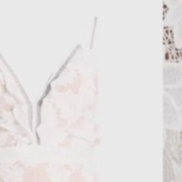 Anthropologie Bardot Vienna Lace White Lace  Nuce Slip Sheath Midi Dress Size 6 - Picture 4 of 15